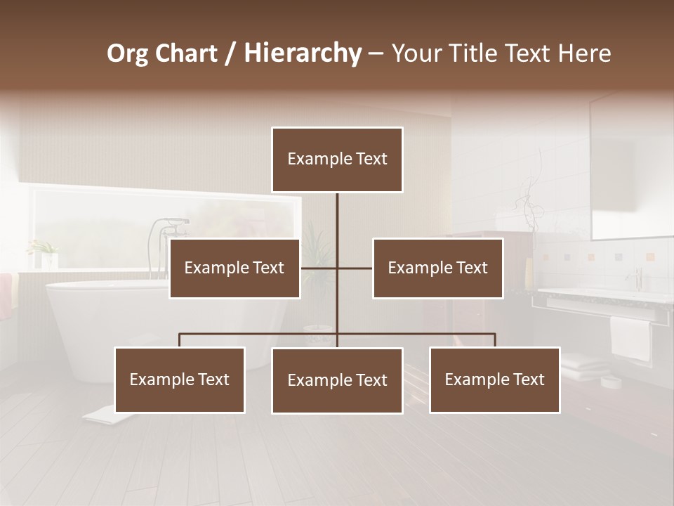 Modern Bathroom With A Tub (3D Rendering) PowerPoint Template