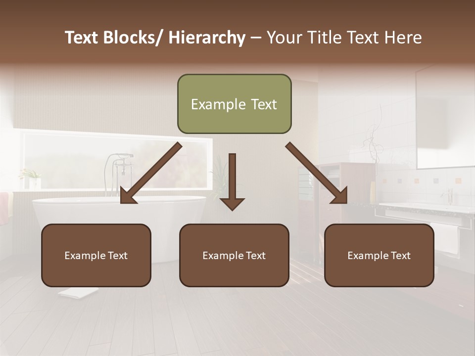 Modern Bathroom With A Tub (3D Rendering) PowerPoint Template