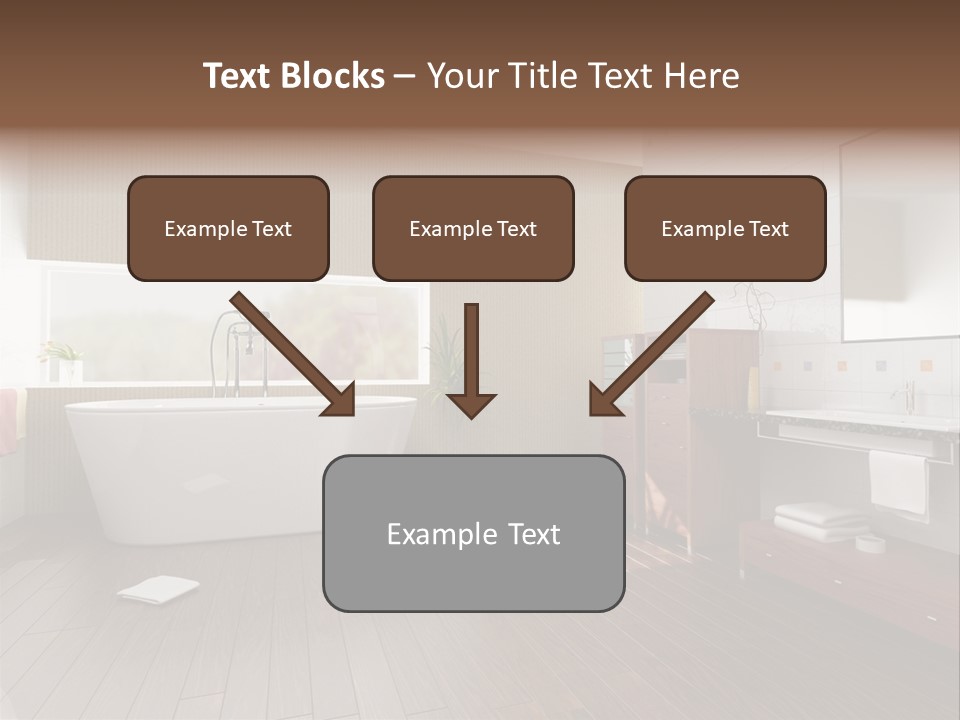 Modern Bathroom With A Tub (3D Rendering) PowerPoint Template