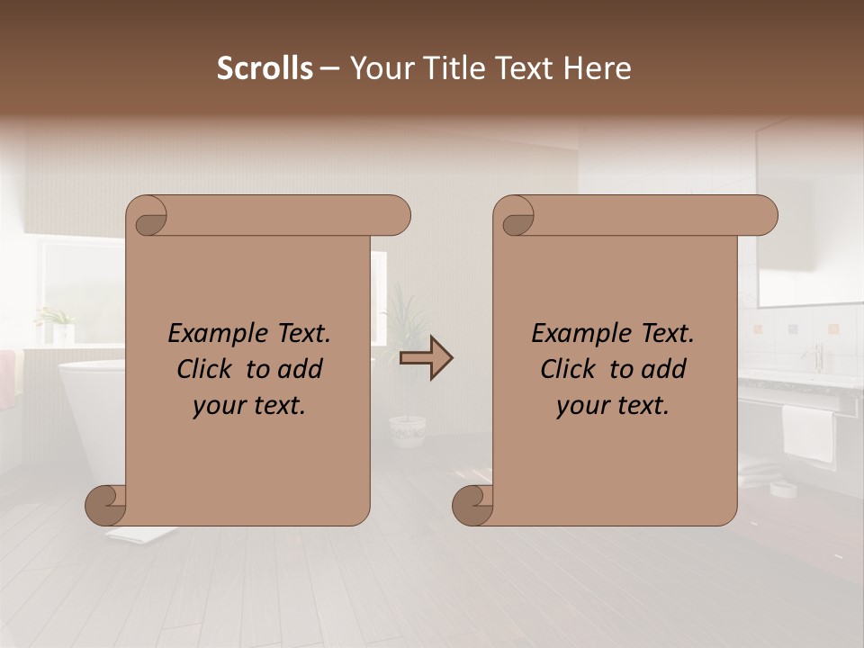 Modern Bathroom With A Tub (3D Rendering) PowerPoint Template