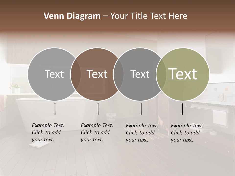 Modern Bathroom With A Tub (3D Rendering) PowerPoint Template
