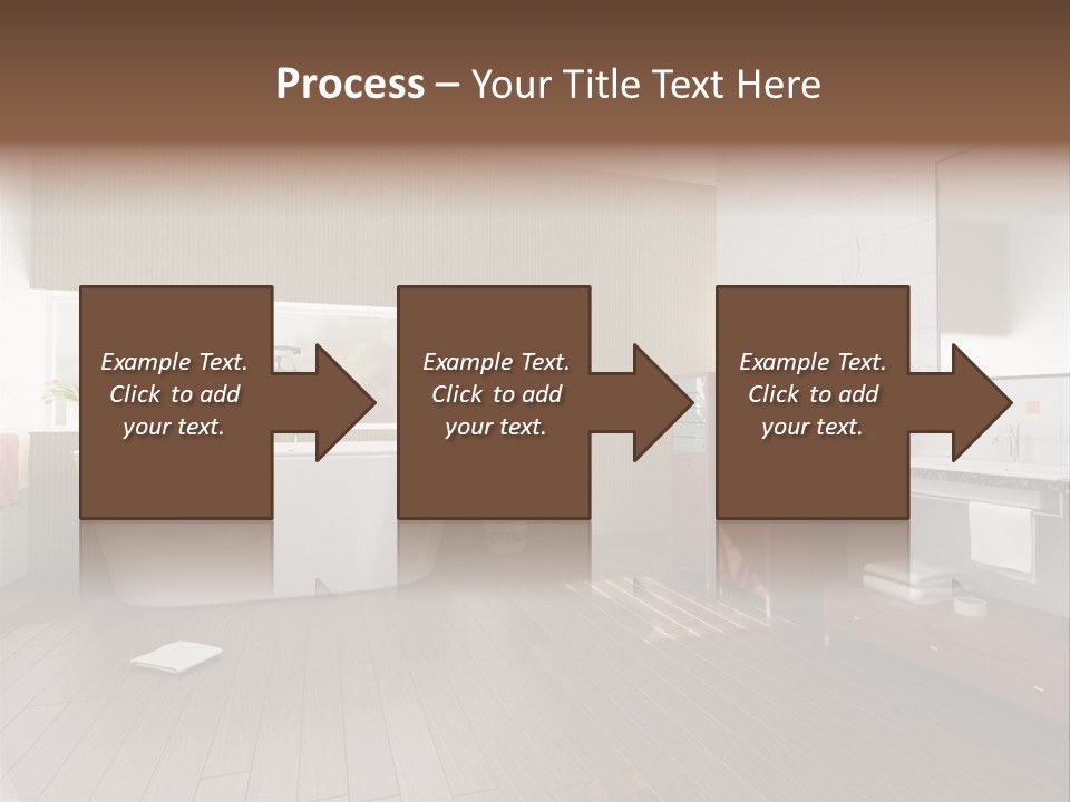 Modern Bathroom With A Tub (3D Rendering) PowerPoint Template