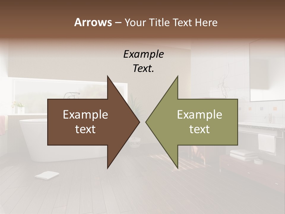 Modern Bathroom With A Tub (3D Rendering) PowerPoint Template
