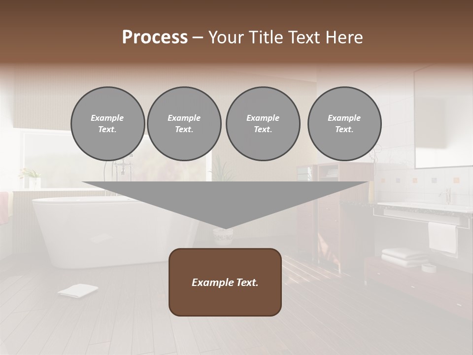 Modern Bathroom With A Tub (3D Rendering) PowerPoint Template