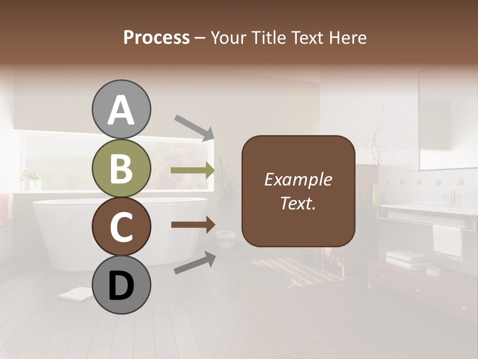 Modern Bathroom With A Tub (3D Rendering) PowerPoint Template