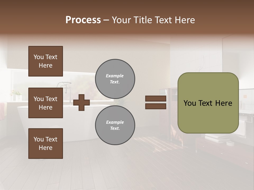 Modern Bathroom With A Tub (3D Rendering) PowerPoint Template