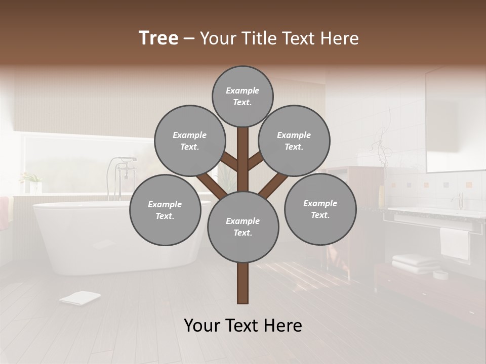 Modern Bathroom With A Tub (3D Rendering) PowerPoint Template