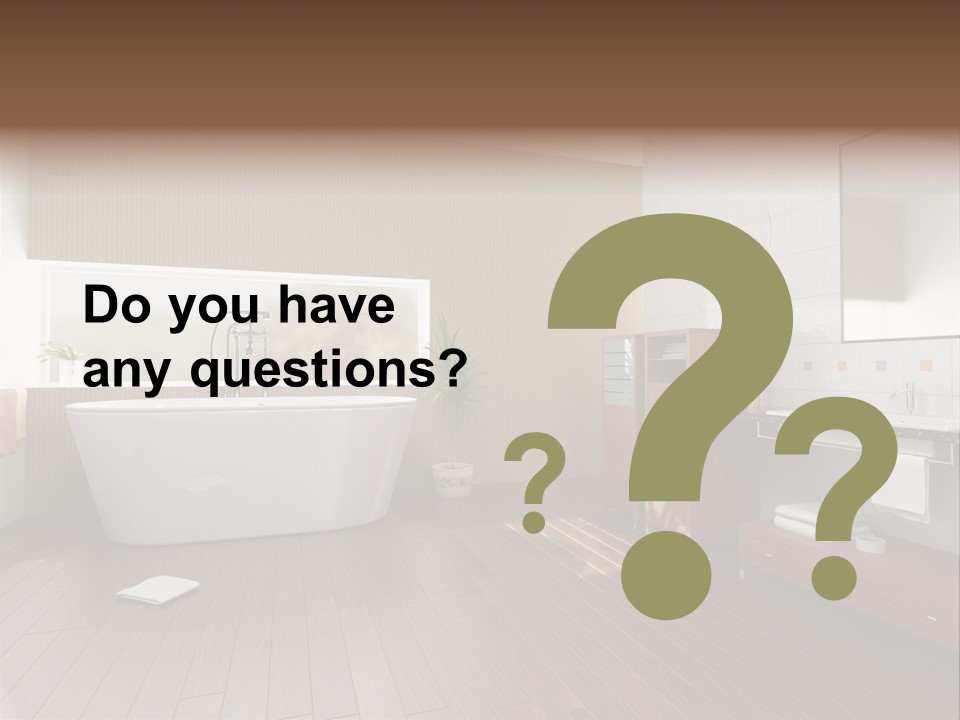 Modern Bathroom With A Tub (3D Rendering) PowerPoint Template