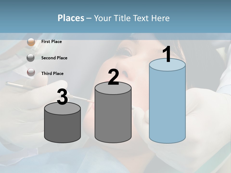 Image Of Young Lady With Dentist Over Her Checking Oral Cavity PowerPoint Template