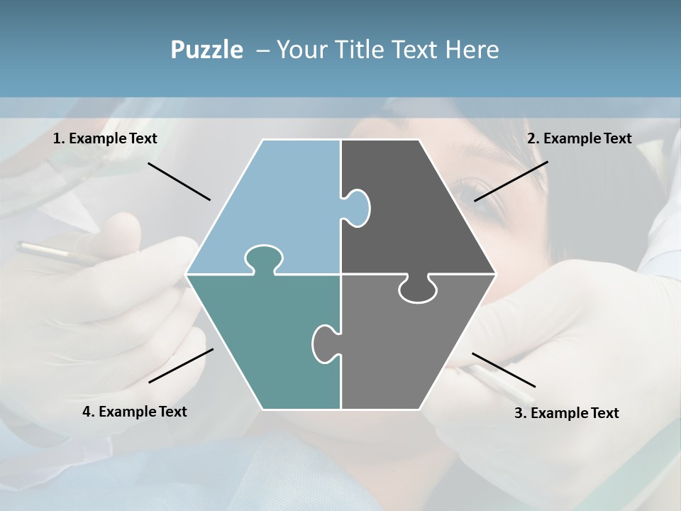 Image Of Young Lady With Dentist Over Her Checking Oral Cavity PowerPoint Template