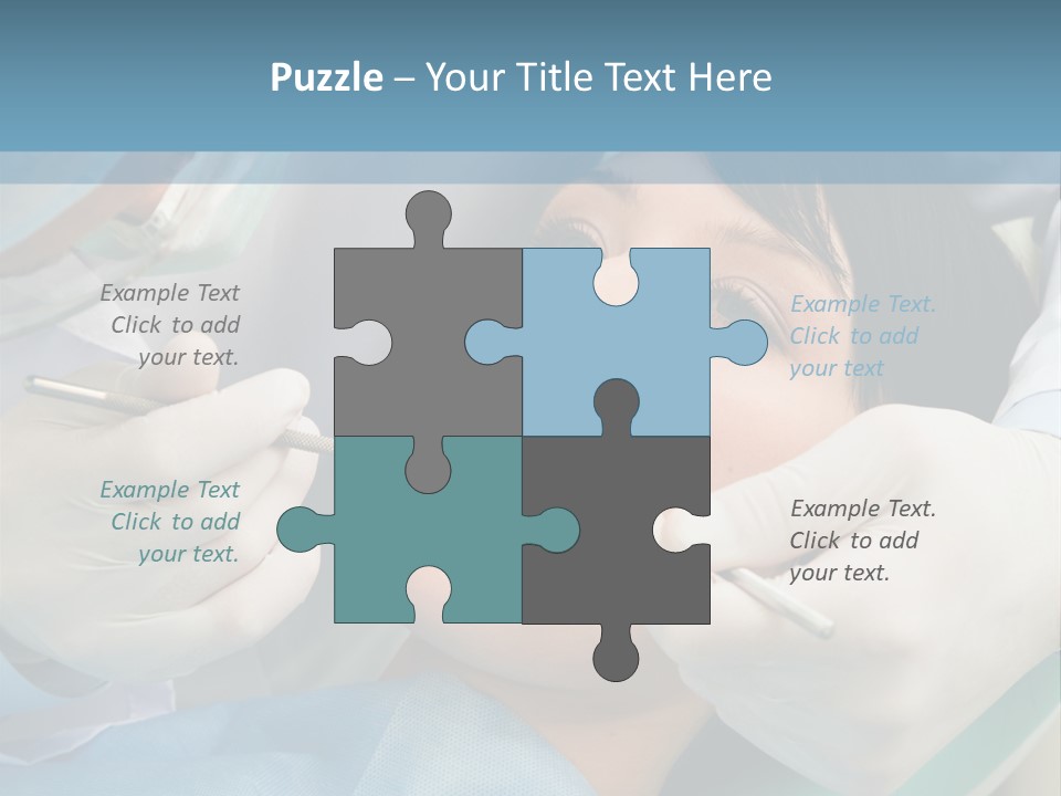 Image Of Young Lady With Dentist Over Her Checking Oral Cavity PowerPoint Template