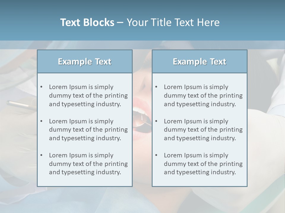Image Of Young Lady With Dentist Over Her Checking Oral Cavity PowerPoint Template