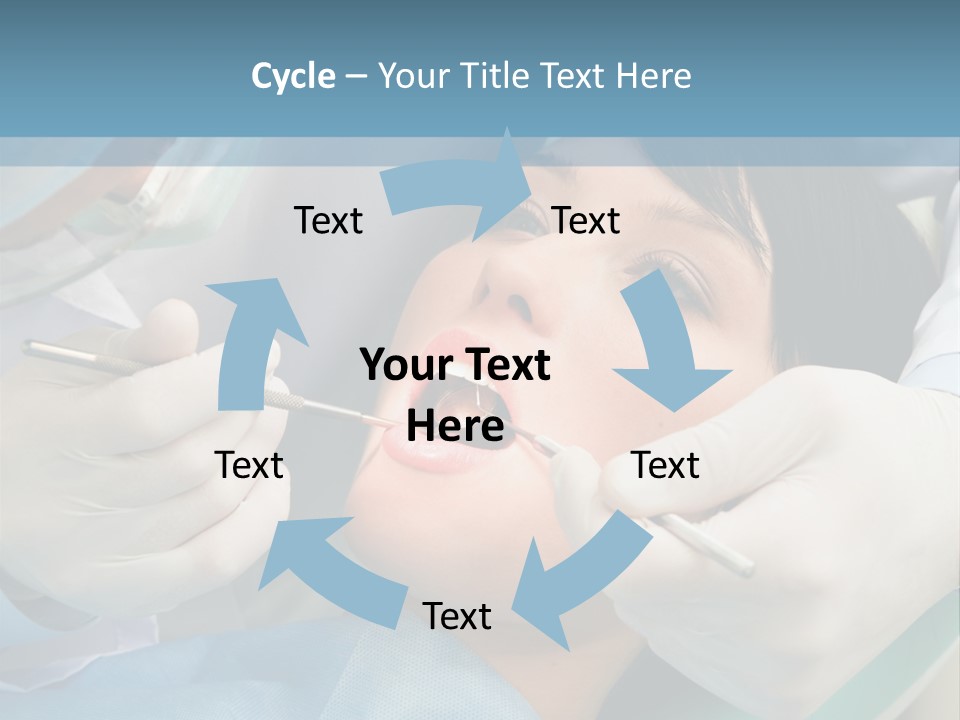 Image Of Young Lady With Dentist Over Her Checking Oral Cavity PowerPoint Template