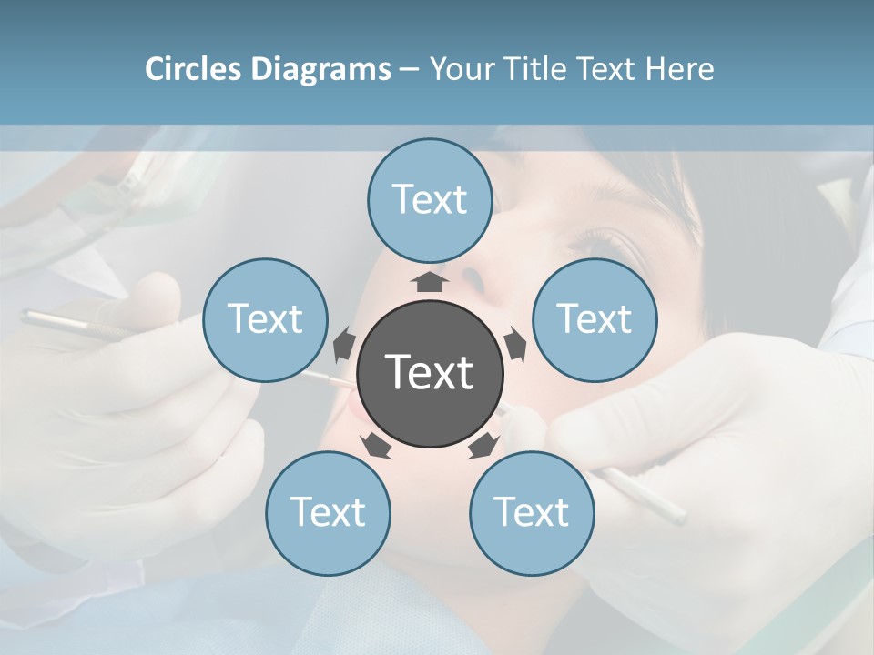 Image Of Young Lady With Dentist Over Her Checking Oral Cavity PowerPoint Template