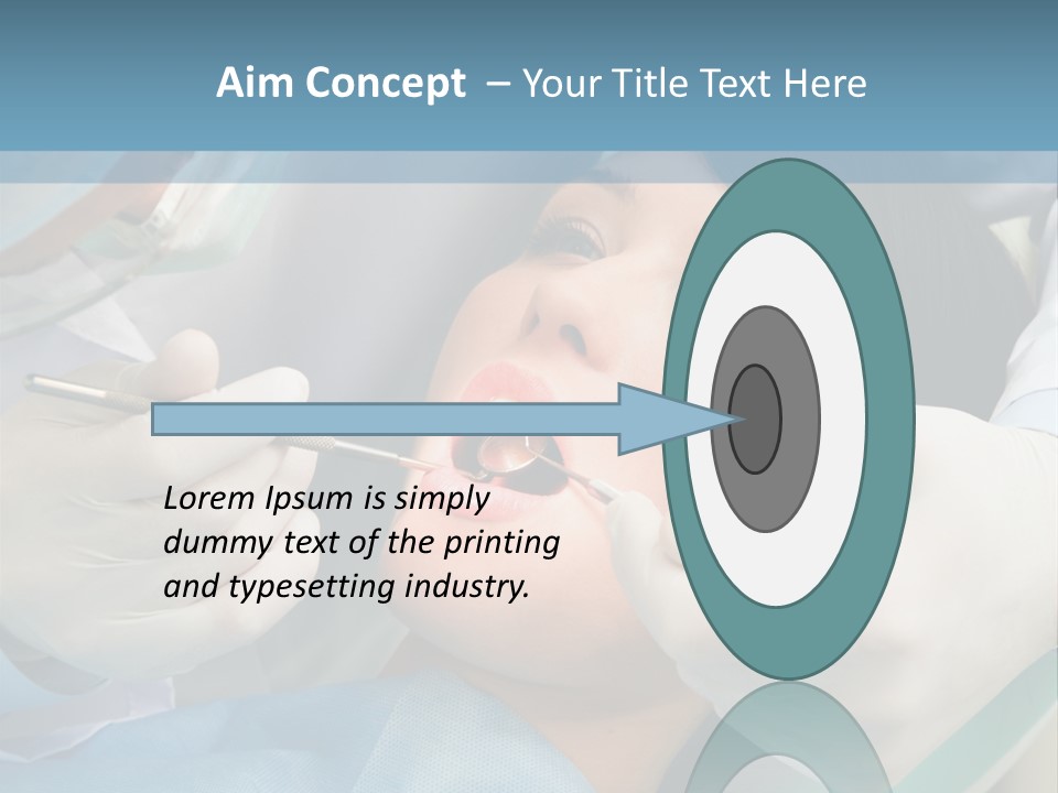 Image Of Young Lady With Dentist Over Her Checking Oral Cavity PowerPoint Template