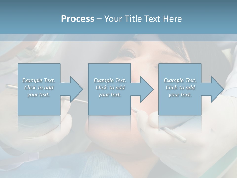 Image Of Young Lady With Dentist Over Her Checking Oral Cavity PowerPoint Template