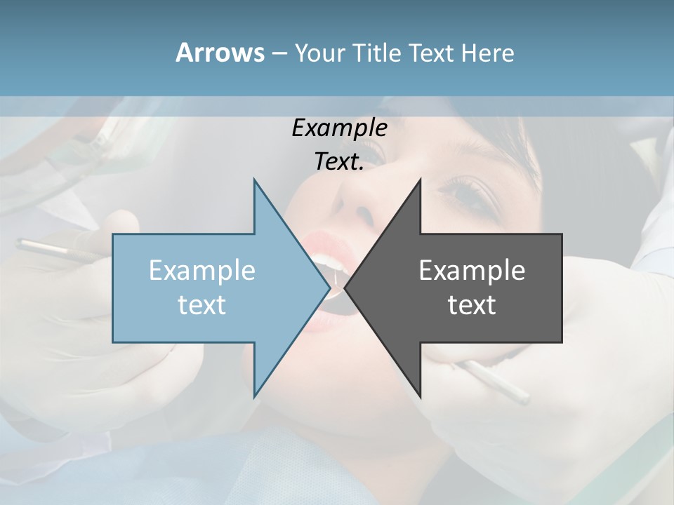 Image Of Young Lady With Dentist Over Her Checking Oral Cavity PowerPoint Template