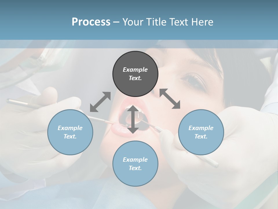 Image Of Young Lady With Dentist Over Her Checking Oral Cavity PowerPoint Template