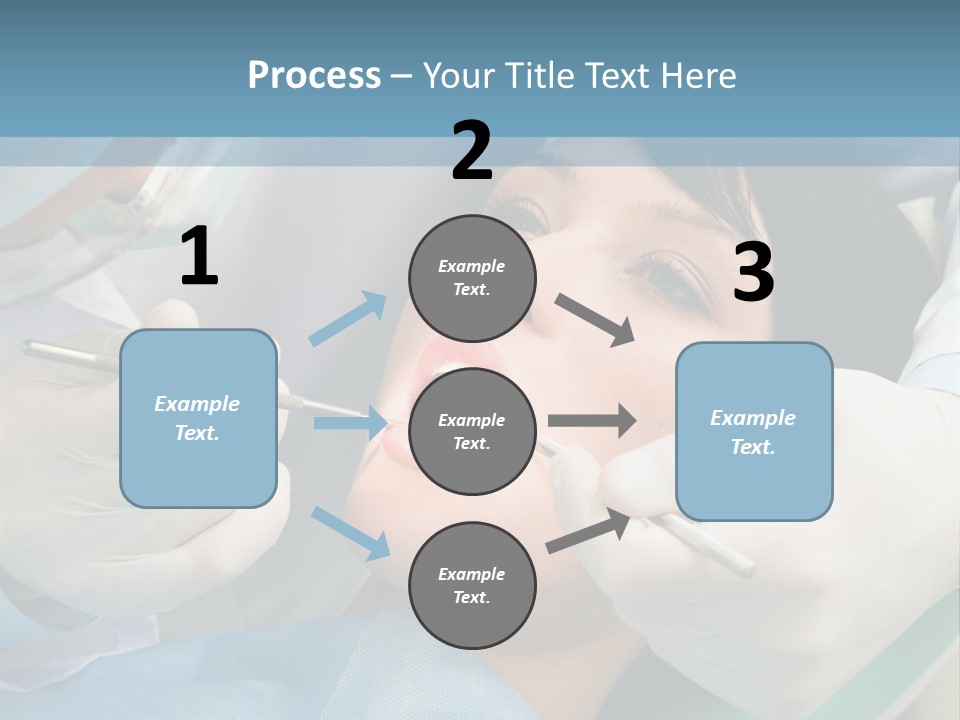 Image Of Young Lady With Dentist Over Her Checking Oral Cavity PowerPoint Template