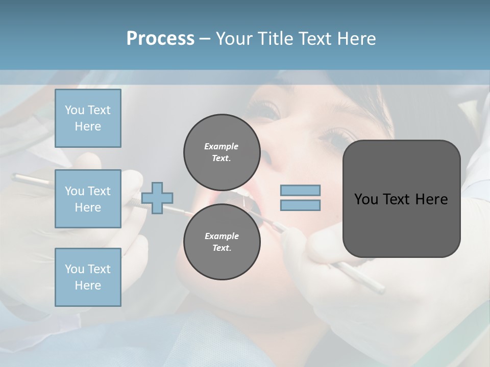 Image Of Young Lady With Dentist Over Her Checking Oral Cavity PowerPoint Template