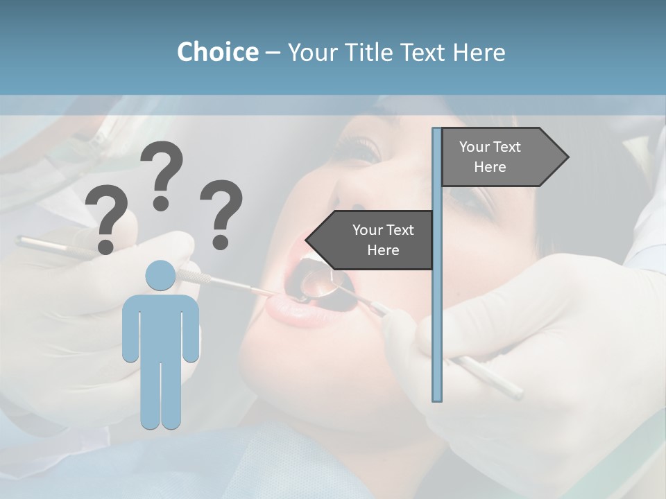 Image Of Young Lady With Dentist Over Her Checking Oral Cavity PowerPoint Template