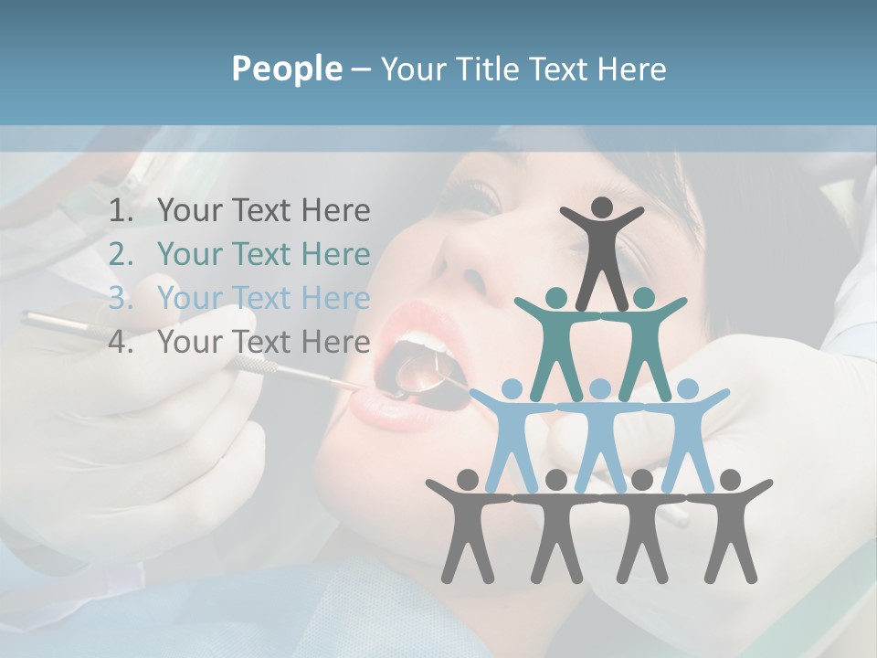 Image Of Young Lady With Dentist Over Her Checking Oral Cavity PowerPoint Template