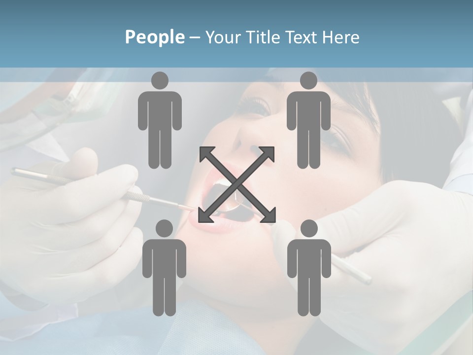 Image Of Young Lady With Dentist Over Her Checking Oral Cavity PowerPoint Template