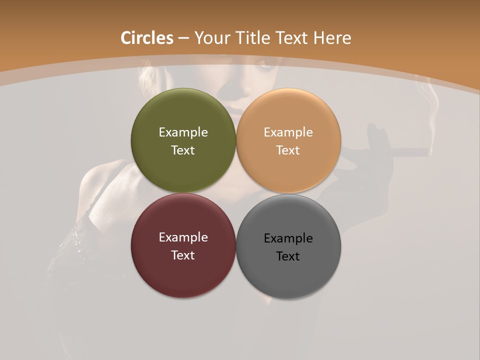 Lady And Cigar PowerPoint Template