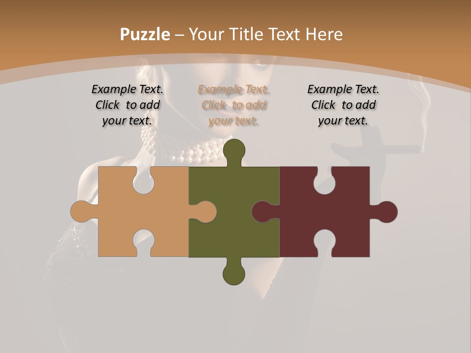 Lady And Cigar PowerPoint Template