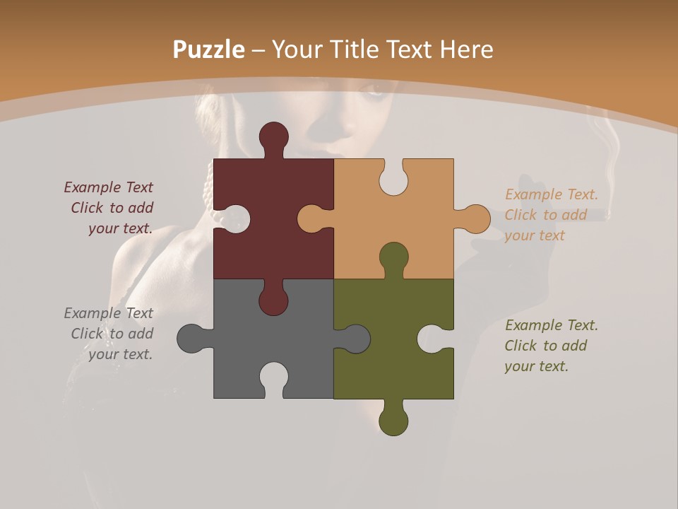 Lady And Cigar PowerPoint Template