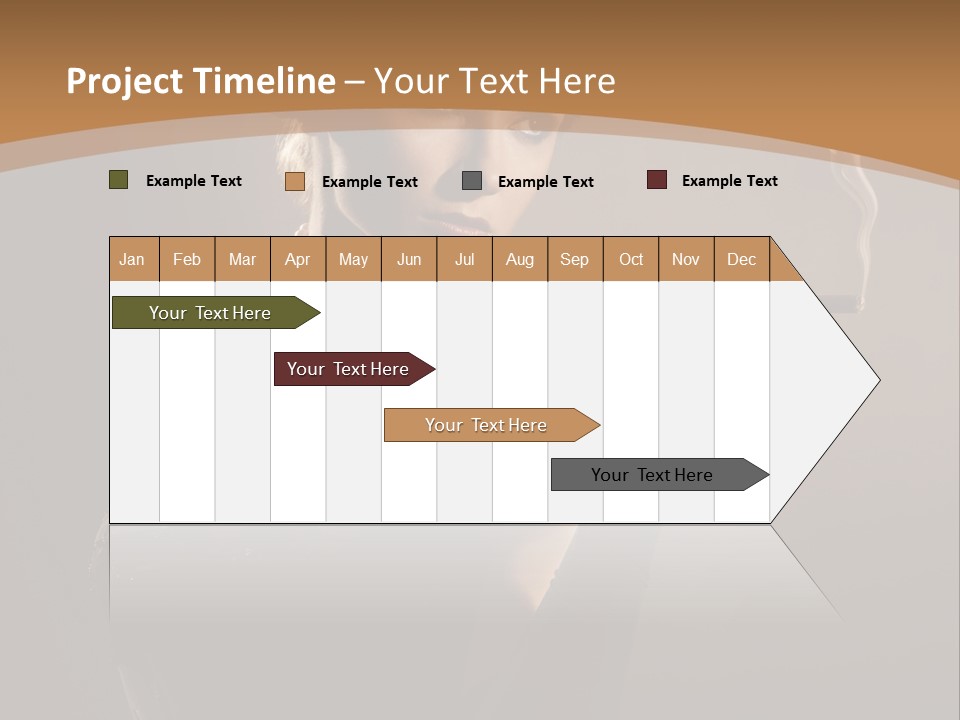 Lady And Cigar PowerPoint Template