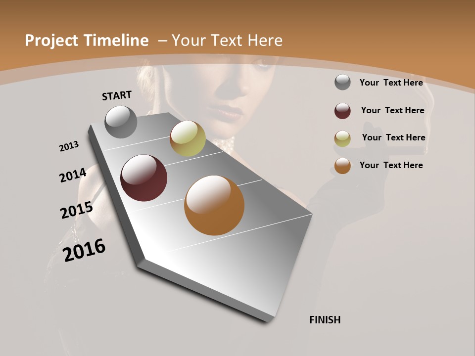 Lady And Cigar PowerPoint Template