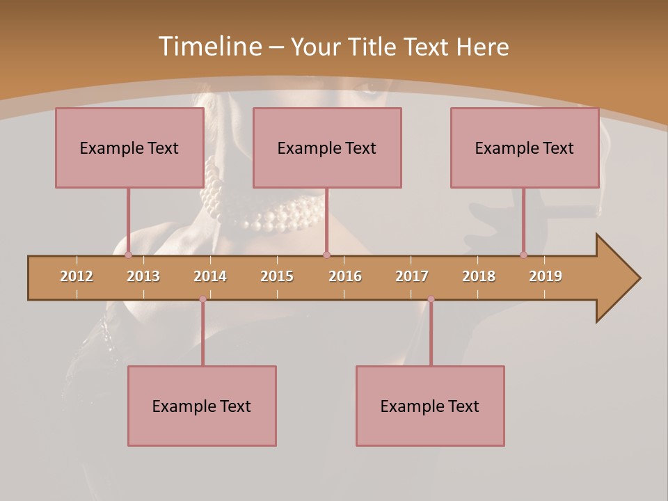 Lady And Cigar PowerPoint Template