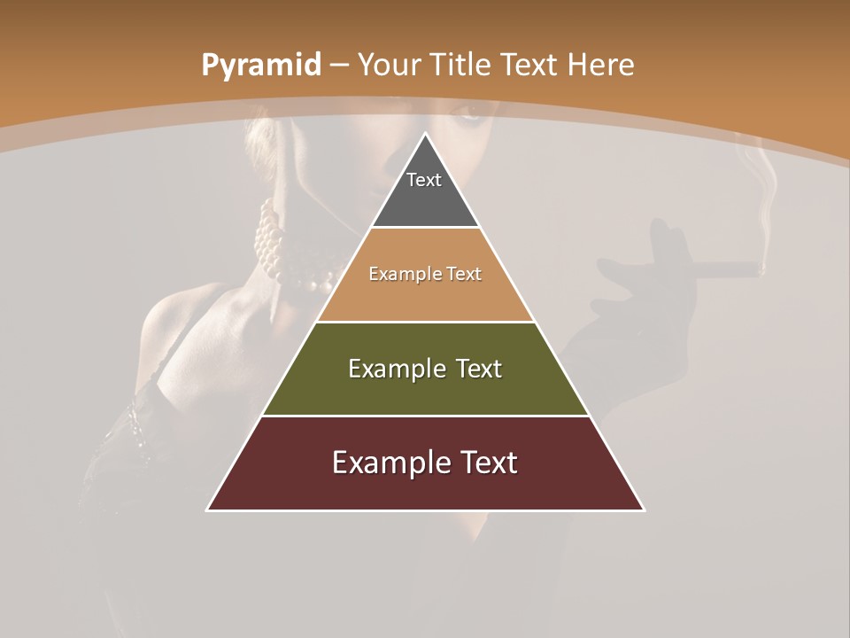 Lady And Cigar PowerPoint Template