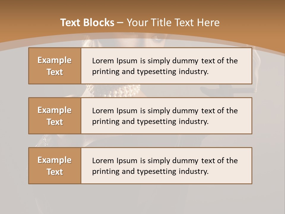 Lady And Cigar PowerPoint Template