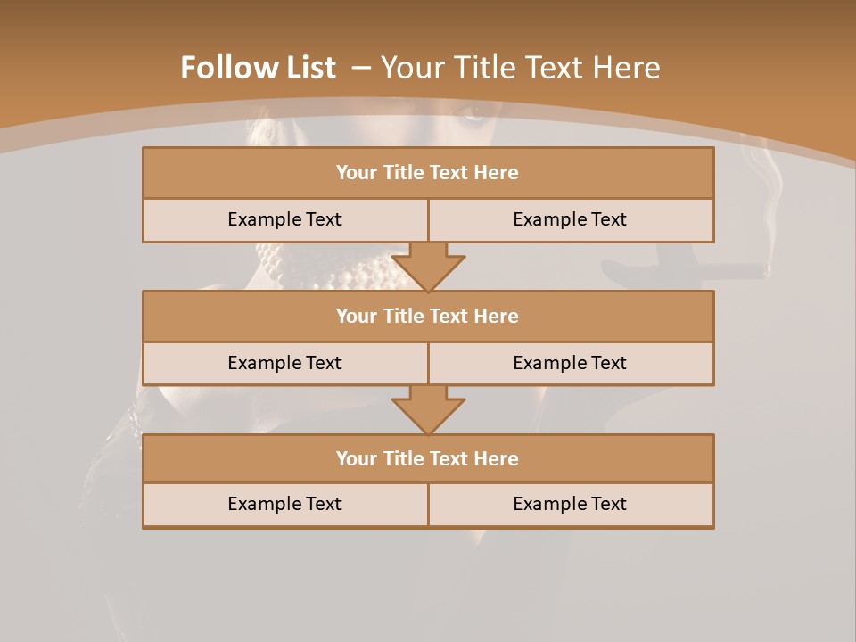 Lady And Cigar PowerPoint Template