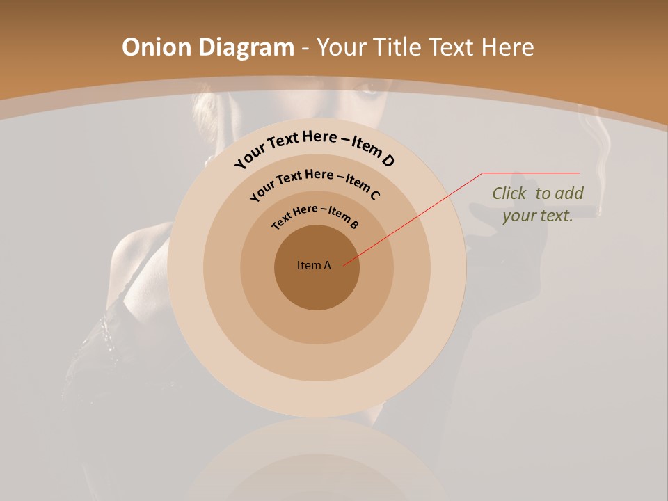 Lady And Cigar PowerPoint Template