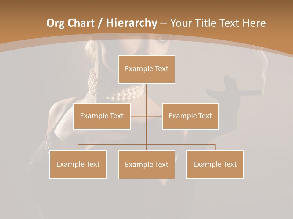 Lady And Cigar PowerPoint Template