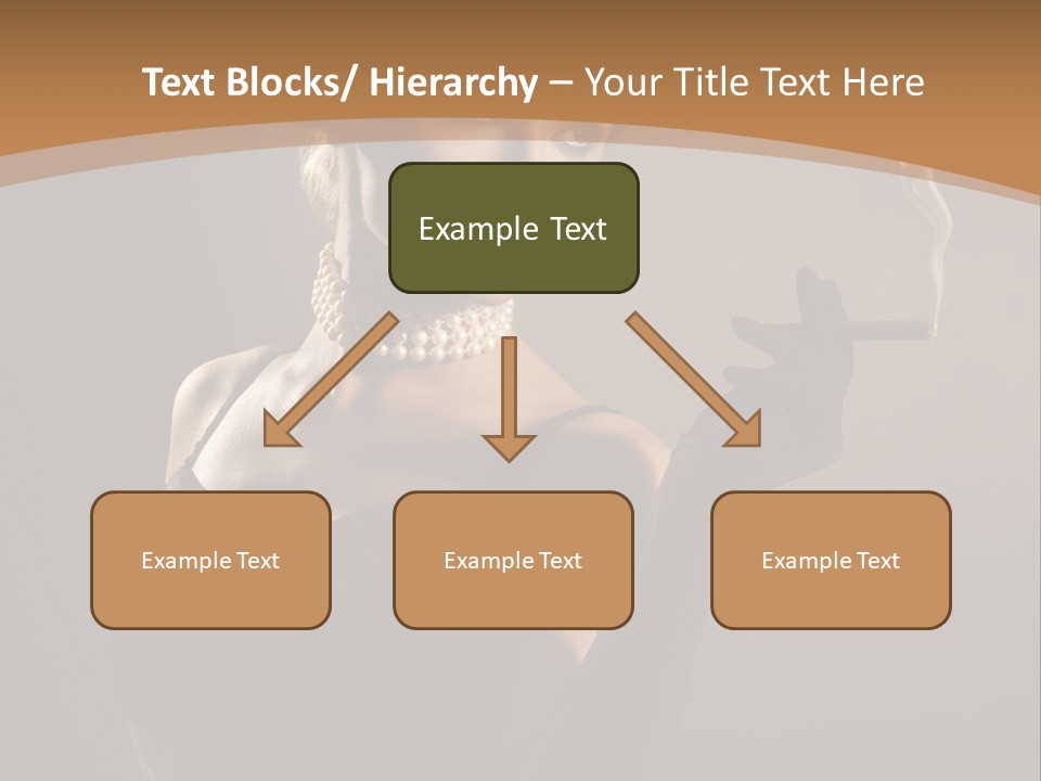 Lady And Cigar PowerPoint Template