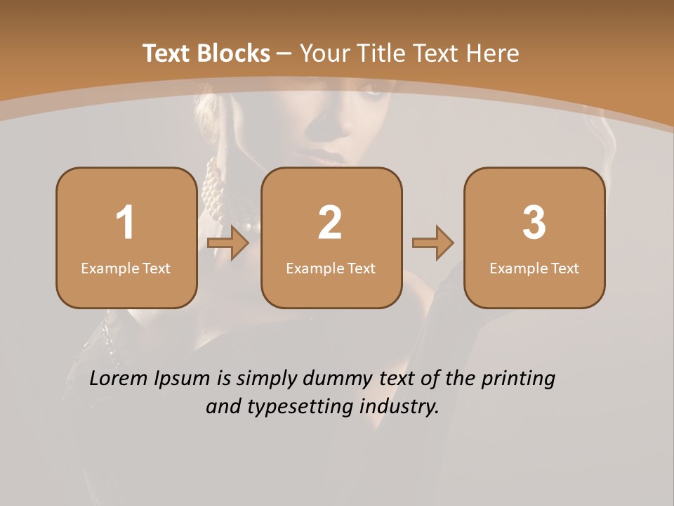 Lady And Cigar PowerPoint Template