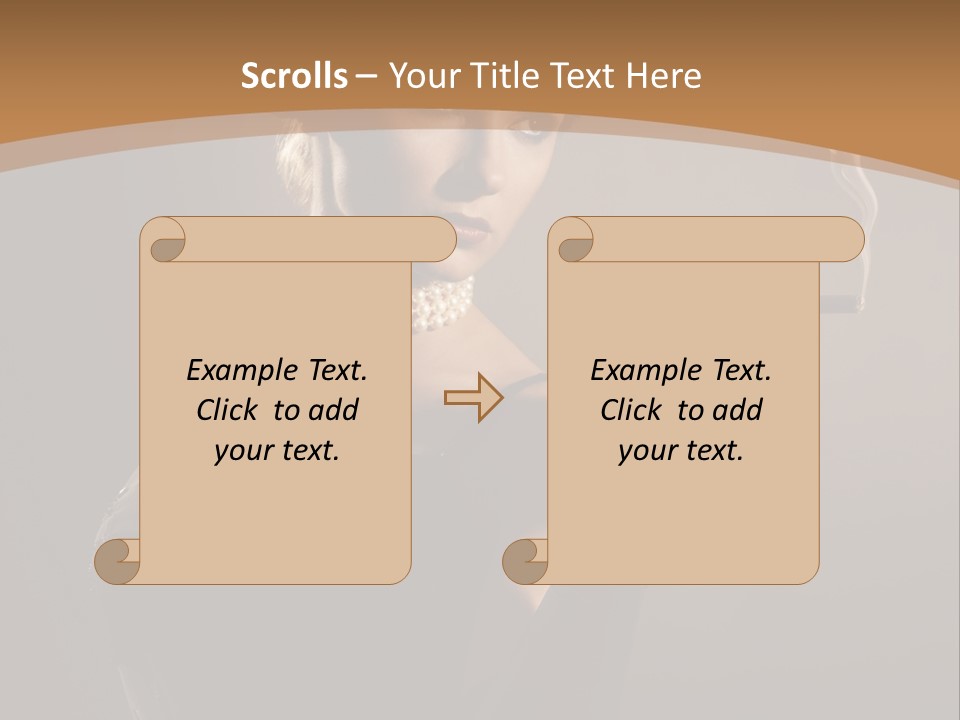 Lady And Cigar PowerPoint Template
