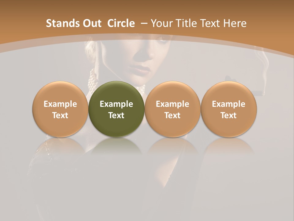 Lady And Cigar PowerPoint Template