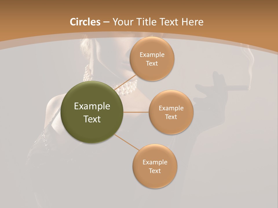 Lady And Cigar PowerPoint Template