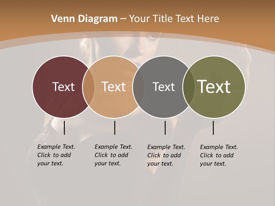 Lady And Cigar PowerPoint Template