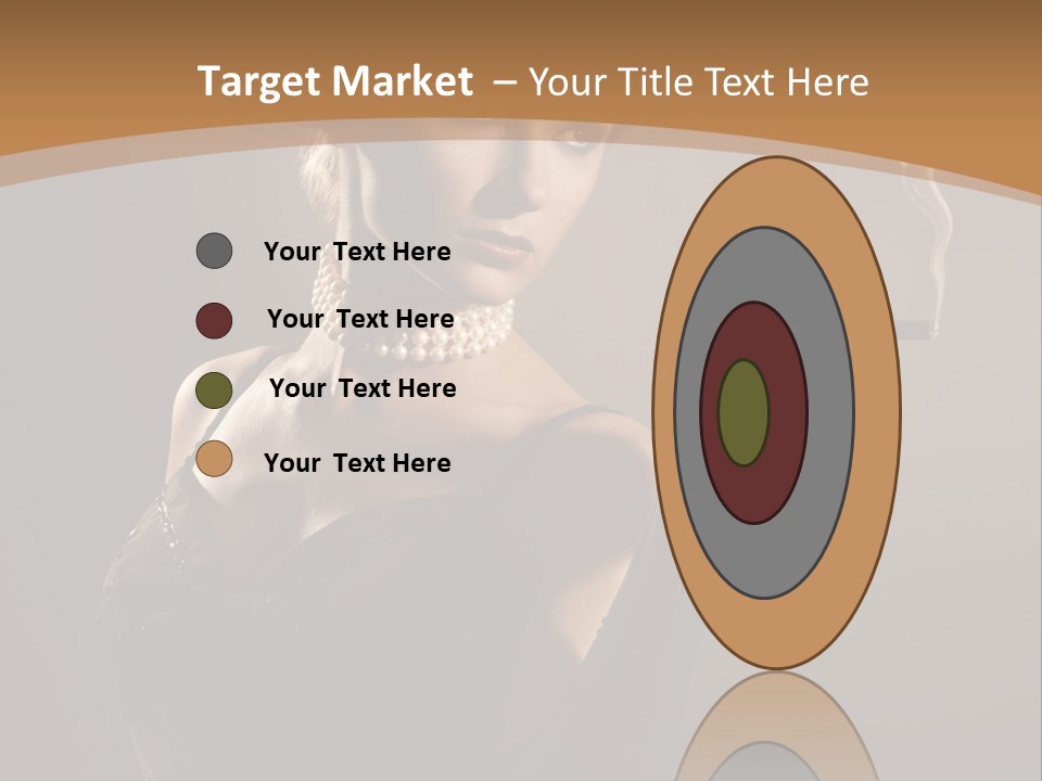 Lady And Cigar PowerPoint Template