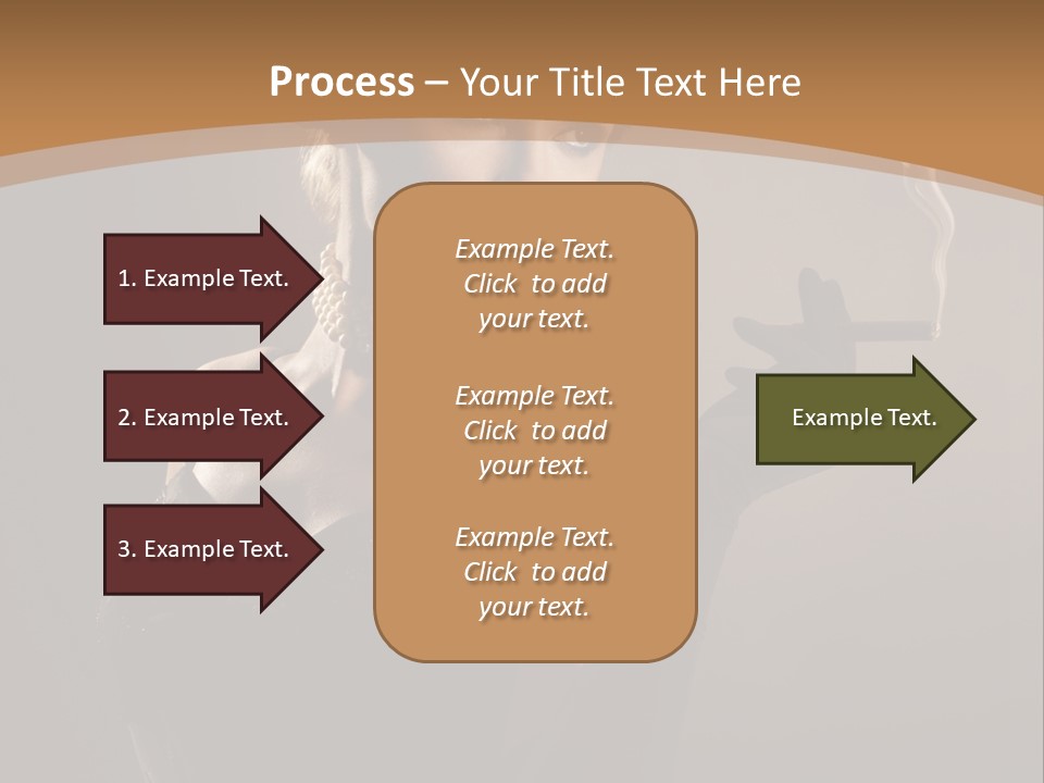 Lady And Cigar PowerPoint Template