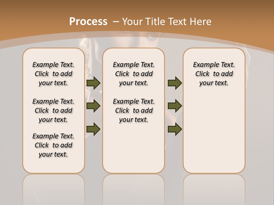 Lady And Cigar PowerPoint Template