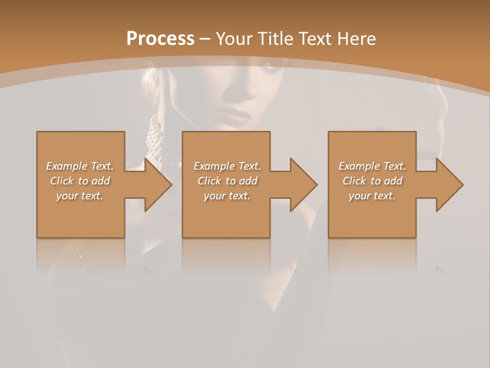 Lady And Cigar PowerPoint Template
