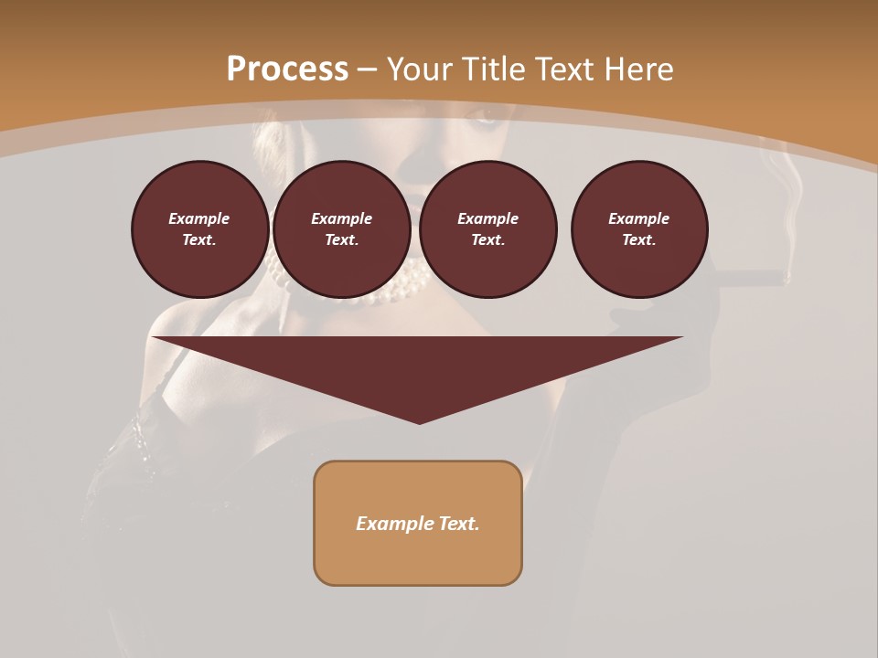 Lady And Cigar PowerPoint Template