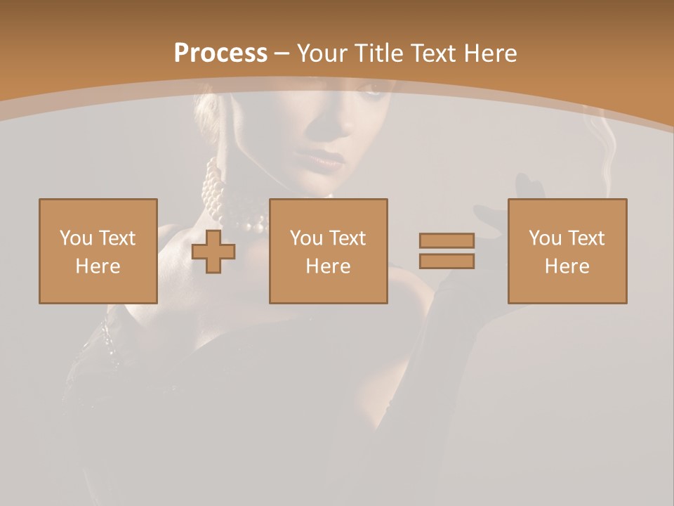 Lady And Cigar PowerPoint Template
